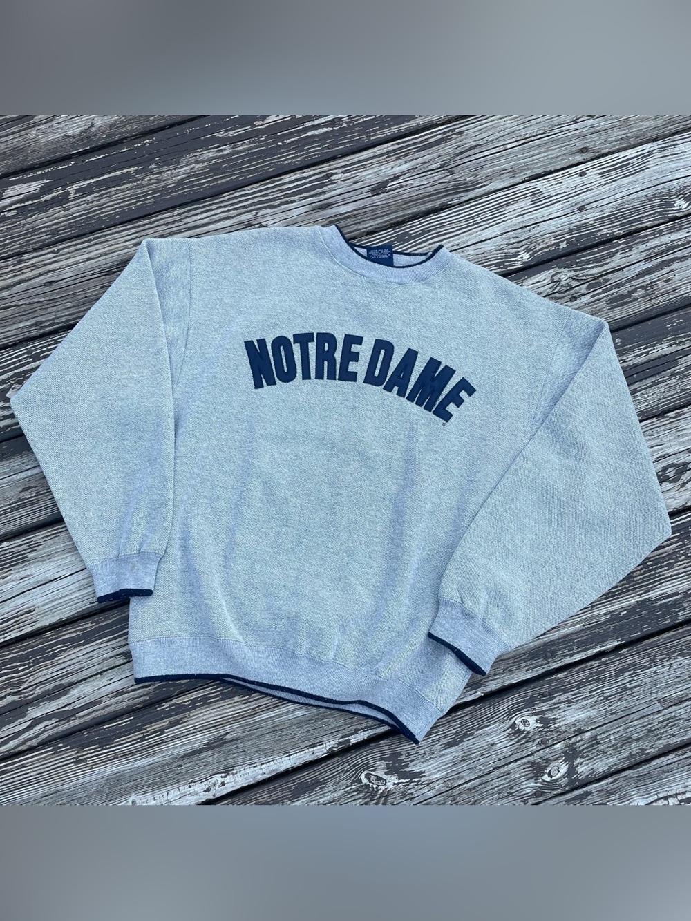 VTG 90s Notre Dame University Fighting Irish College Football Sweatshirt Large